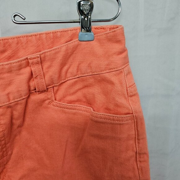 Chaps Sherbert Orange Cropped Denim Jeans Colorful Casual 12 - Picture 6 of 13